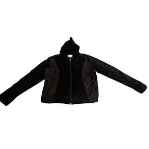 Women's ProSpirit Athletic Gear Black Lightweight Hoodie Full Zip Jacket Size XL